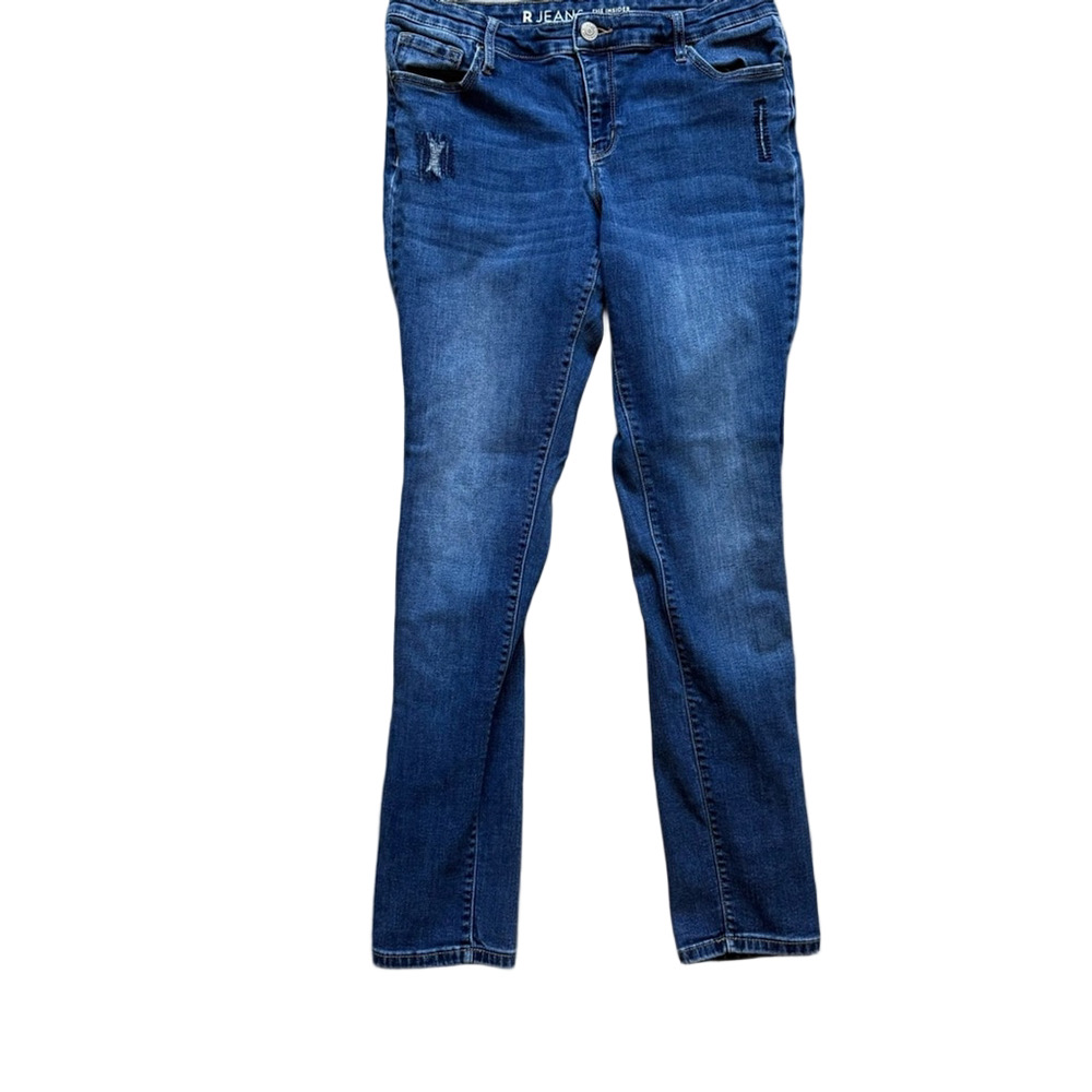 R Jeans Blue Skinny Jeans with Subtle Distressing Women’s 31